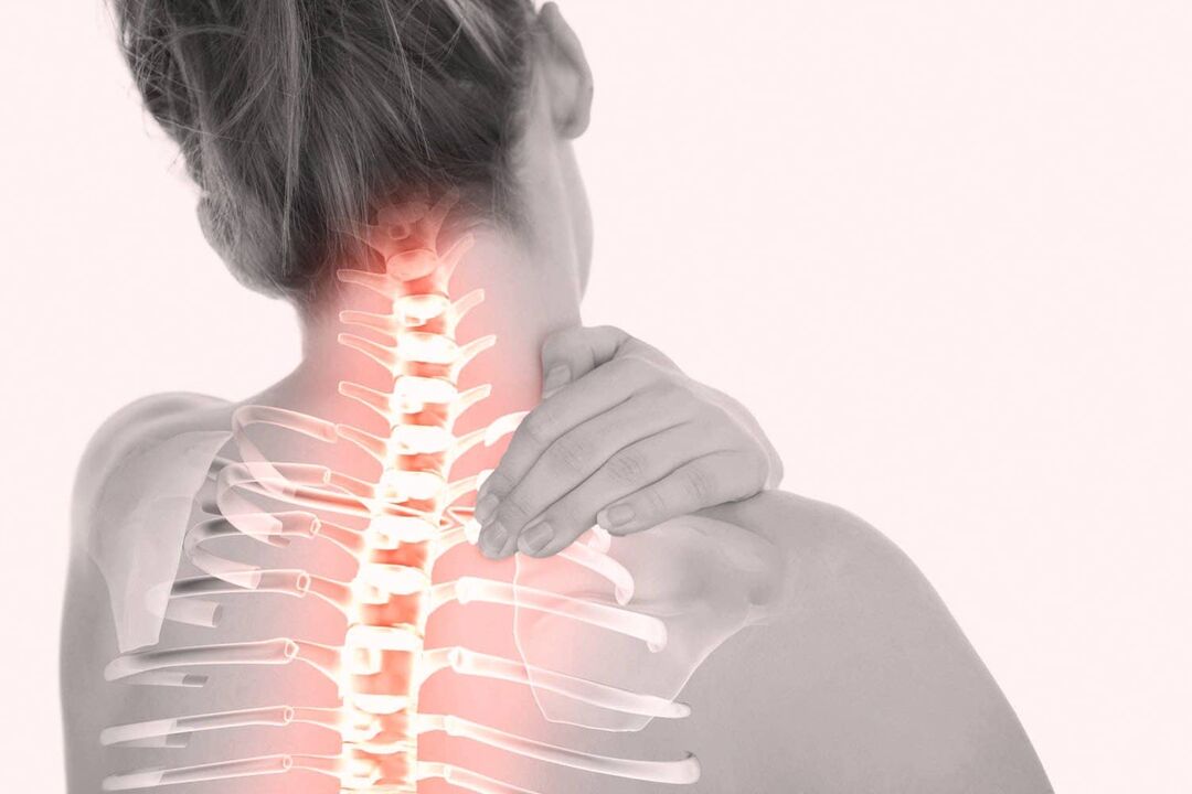 Schmerzen in der Halswirbelsäule aufgrund von Osteochondrose